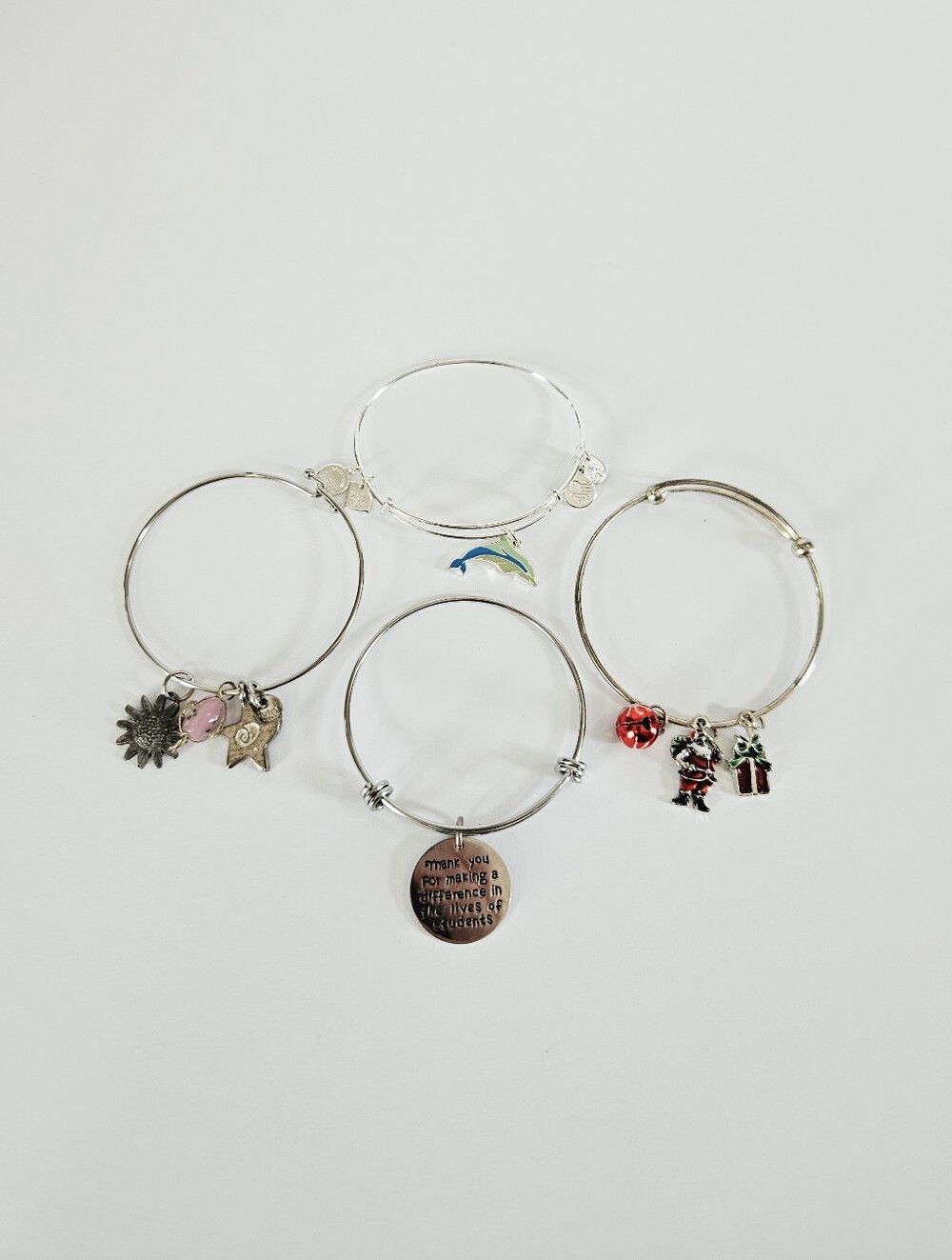 Dune Jewelry Starfish Alix & Ani Dolphin Christmas Teacher Set Charm Bracelets 4